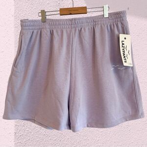 Lazypants lilac purple sweat shorts NWT